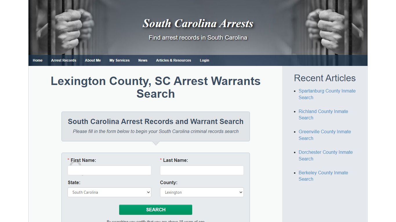 Lexington County, SC Arrest Warrants Search - South Carolina Arrests
